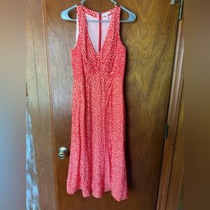 Rebecca Taylor Orange Pink Halter Maxi Sundress